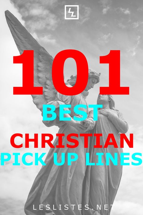 Christians might not be known for picking up people. That doesn’t mean they don’t have some good pick up lines. Check out the top Christian pick up lines. #pickupline #christian Cheesy Christian Pick Up Lines, Best Christian Pick Up Lines, Bible Rizz Lines, Funny Christian Pick Up Lines, Biblical Pick Up Lines, Christian Rizz Pick Up Lines, Bible Pick Up Lines, Rizz Lines Funny, Christian Rizz