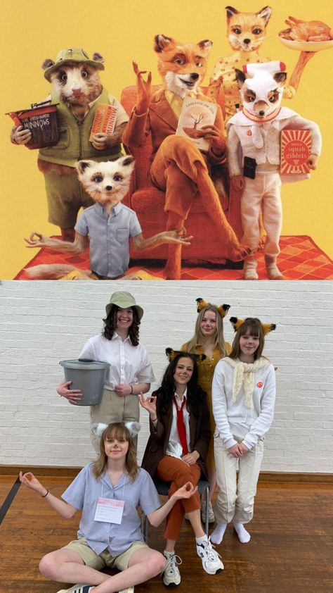 Fantastic Mr Fox Family Costume, Halloween Costumes Wes Anderson, Kristofferson Fantastic Mr Fox Costume, Ash From Fantastic Mr Fox Costume Ideas, Jedediah And Octavius Halloween Costume, Fantastic Mr Fox Costume Couple, Fantastic Mr Fox Outfit Ideas, Fantastic Mr Fox Aesthetic Costume, Fantastic Mr Fox Couple Costume