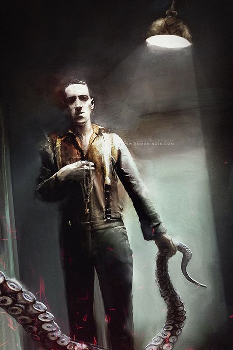 LOVECRAFT / New version by Bastien Lecouffe Deharme, via Behance Cthulhu Fhtagn, Lovecraft Art, Yog Sothoth, Lovecraft Cthulhu, Weird Fiction, Lovecraftian Horror, H P Lovecraft, Eldritch Horror, Hp Lovecraft