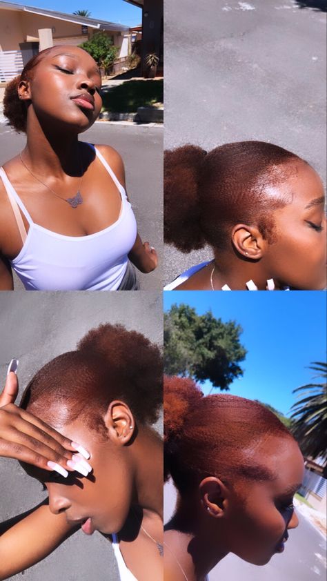 Hair Dye Ideas For Afro, Colored 4c Hair Black Women, Dyed African Hair, 4c Dyed Hair Natural Ginger, Dark Ginger Dyed Hair, Hair Color 4c Natural Hair, Hair Dye Ideas For Natural Hair, Dyed Afro Hair 4c Ginger, Color 4c Natural Hair