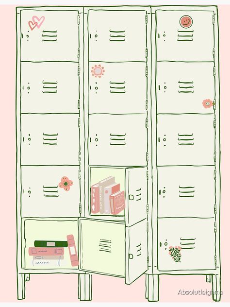 Locker Illustration, Locker Stickers, Birthday Board Classroom, Board Classroom, Locker Designs, Connect 4, School Locker, School Lockers, Digital Art Beginner