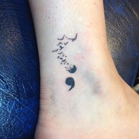 Semicolon Tattoo Meaning, Colon Tattoo, Survivor Tattoo, Tato Dengan Makna, Awareness Tattoo, Health Tattoo, Petit Tattoo, Semicolon Tattoo, Foot Tattoos