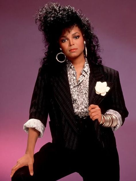 80's Janet -- Power Suit Janet Jackson 80s, 80s Fashion Icons, Jo Jackson, Pretty Redhead, Bright Outfits, Joseph Jackson, Paris Jackson, Jackson Family, 80s Outfit