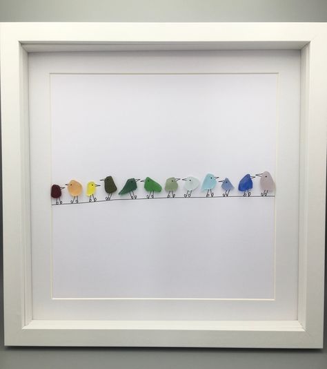 Sea glass window art