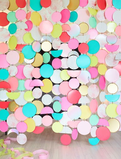 Paper Plate Curtain Backdrop