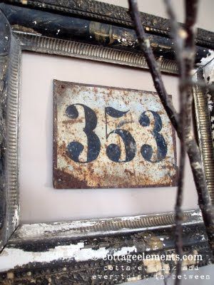 Flea Market Decorating, Vintage Numbers, Decorating Themes, Funky Junk, Trash To Treasure, House Number, House Numbers, Letters And Numbers, The Wall