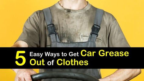 5 Easy Ways to Get Car Grease Out of Clothes Getting Grease Stains Out Of Clothes, Removing Grease From Clothes, How To Remove Grease From Clothes, Get Grease Out Of Clothes, Degreaser For Clothes, Getting Grease Out Of Clothes, How To Get Car Grease Out Of Clothes, How To Get Grease Out Of Clothes, How To Get Grease Out Of Jeans