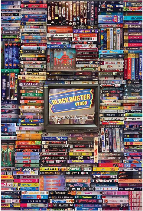 Blockbuster Era 1000-Piece Jigsaw Puzzle, Brain Teaser for Kids and Adults | 28 x 20 Inches Nerd Aesthetic, Brain Teasers For Kids, Genos Wallpaper, Blockbuster Video, Ed Wood, Movie Nerd, Video Store, Vhs Movie, Horror Themes