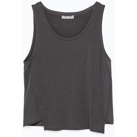 Zara Crop T-Shirt ($16) ❤ liked on Polyvore featuring tops, shirts, crop tops, tank tops, anthracite grey, grey shirt, embellished tops, zara top, grey tank and embellished tank tops Shirts Crop Tops, Embellished Crop Top, Shirts Crop, Embellished Shirt, Gray Tank Top, Grey Crop Top, Zara Shirt, Crop T Shirt, Grey Tank Top