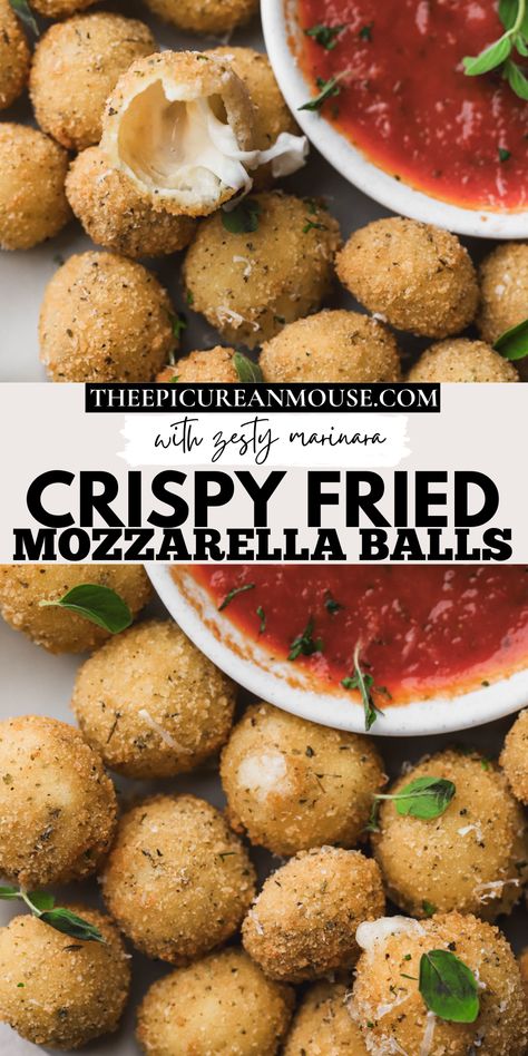 What To Make With Mozzarella Balls, Mozarella Ball Recipe, Spicy Salmon Sushi, Mini Mozzarella Balls, New Year's Eve Recipes, Salmon Sushi, Spicy Salmon, Seasoned Bread Crumbs, Cauliflower Bites