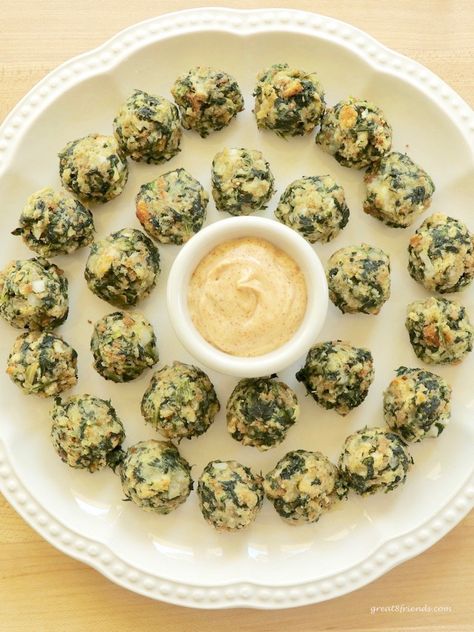 Spinach Appetizers, Best Dip, Spinach Balls, Fried Spinach, Perfect Hostess, Dinner Appetizers, Ready To Pop, Starters Recipes, Balls Recipe