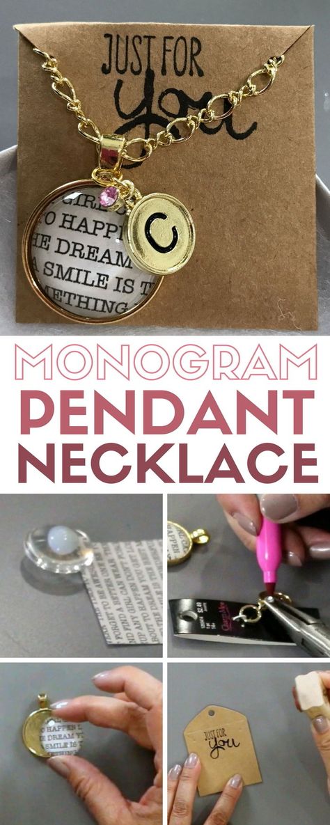 Monogram Pendant Necklace | Beautiful DIY Jewelry | Gold | Handmade Gift | Round | Video Tutorial Monogram Pendant Necklace, Diy Jewelry Tutorials, Diy Collier, Monogram Pendant, Diy Jewelry Necklace, Gold Monogram, Homemade Jewelry, Jewelry Repair, Diy Schmuck