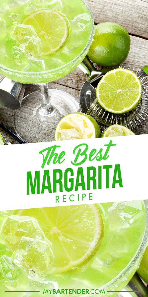 Unique Alcoholic Drinks, Lime Margarita Recipe, Bartender Recipes, Crabby Patties, Best Margarita, Best Margarita Recipe, Classic Margarita Recipe, Orange Liquor, Margarita Drink