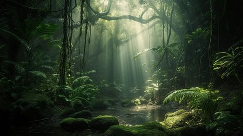 Jungle Background Landscape, Forest Wallpaper Pc, Rain Forest Background, Forest Background Landscape, Forest Desktop Wallpaper, Nature Background Landscape, Snake Animation, Rainforest Background, Forest Aesthetic Wallpaper