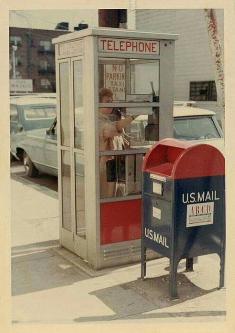 Mail Boxes, Telephone Booth, Phone Booth, Vintage Memory, Photo Vintage, The Old Days, Dieselpunk, Great Memories, Sweet Memories