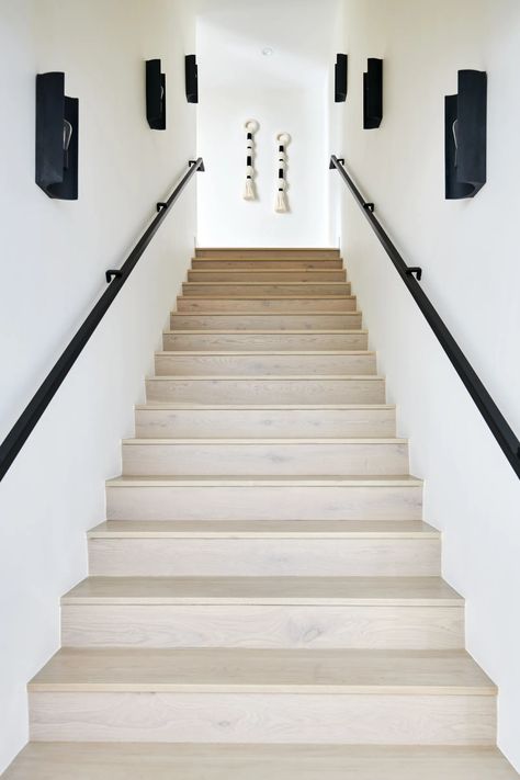 Entrance Stairs Entryway, Stairs Entryway, Entrance Stairs, Unique Entryway, Vintage Mansion, Brentwood California, Contemporary Staircase, Staircase Ideas, Wood Staircase