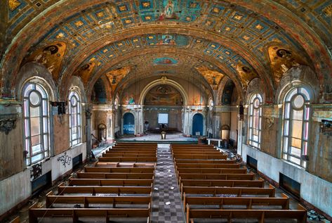 This Cleveland Church Has Sat Abandoned For 27 Years - Architectural Afterlife Serving The Community, Nativity Church, Abandoned Churches, December 27, Church Building, Blessed Virgin Mary, Come And Go, Abandoned Buildings, Weird World