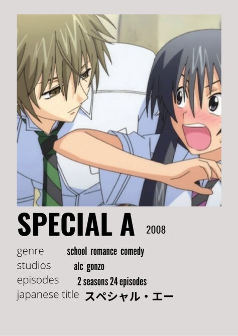 Fragtime Anime, Romance Anime Recommendations, Special A Anime, Romance Anime List, Best Shoujo Manga, Poster Information, Anime Minimalist Poster, Anime Websites, Best Romance Anime