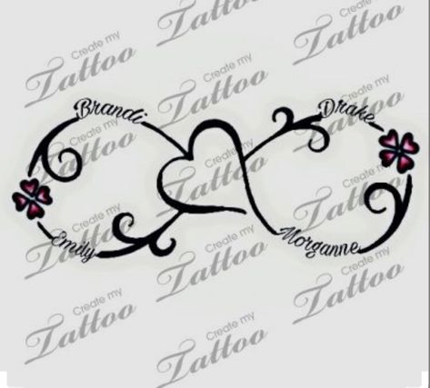 Infinitos Tattoos For Childrens Names, Design Tatuaje, Mother Tattoos For Children, Kid Name Tattoo, Tattoos With Kids Names, Men Tattoos, Mother Tattoos, Hawaiian Tattoo, Infinity Tattoos