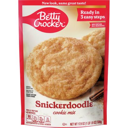 Betty Crocker™ Snickerdoodle Cookie Mix - BettyCrocker.com Betty Crocker Cookie Mix, Betty Crocker Cookies, Betty Crocker Sugar Cookies, Snickerdoodle Cake, Creative Dessert Recipes, Snickerdoodle Cookie, Chocolate Chip Cookie Mix, Betty Crocker Recipes, Sugar Cookie Mix