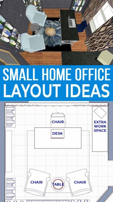 Try out these small home office layout ideas to find traditional desk arrangements, L-shaped configurations or an office for two that works. Home Office Layout Ideas, Small Office Layout, Small Home Office Layout, Home Design Programs, Office Layout Plan, Office Furniture Layout, Office Layout Ideas, Desk Arrangements, Office For Two