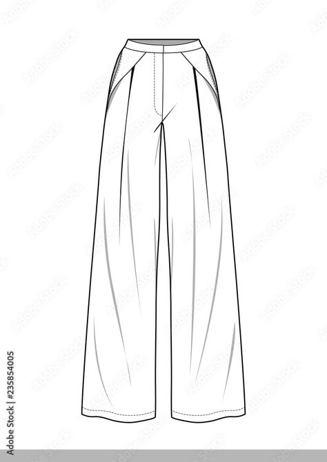 Download Pants fashion flat technical drawing template Stock Vector and explore similar vectors at Adobe Stock. Pants Technical Drawing, Pants Template, Fashion Flat Template, Book Dress, Drawing Template, Wrap Pants, Drawing Templates, Sketchbook Ideas, Zaha Hadid