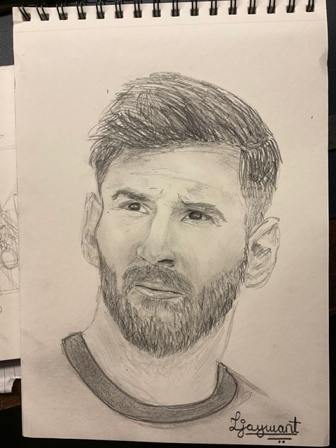 Messi Sketch Easy, Messi Portrait Sketch, Messi Drawing Easy, Messi Sketch, Liverpool Football Team, Messi Drawing, Messi Pictures, Bike Sketch, Anime Drawing Books