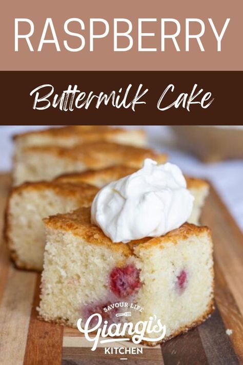 raspberry buttermilk cake Buttermilk Cake Recipes, Light Cake, Buttermilk Cake, Buttermilk Recipes, Turbinado Sugar, Parchment Paper Baking, Light Cakes, Sweet Top, 60 Minutes