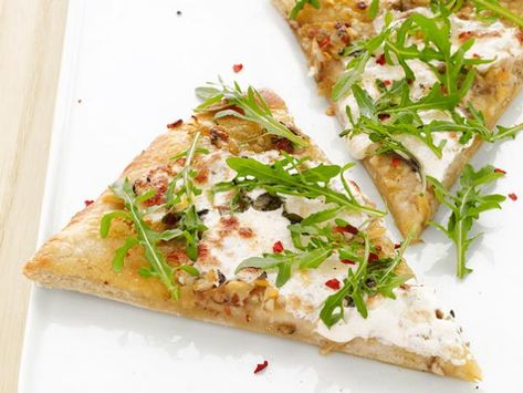 White Clam Pizza Recipe | Food Network Kitchen | Food Network Clam Pizza, 30 Minute Dinners, Clam Recipes, Food Network Magazine, Pizza Recipe, Dinner Dishes, Pizza Dough, Pizza Recipes, Food Network