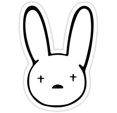 Nov 3, 2020 - Buy 'Bad Bunny Sticker Best QualityBad Bunny Logo Decal x100PRE' by carpert as a Sticker Bad Bunny Logo, Spanish Stickers, Wild Bunny, Bunny Tattoos, Bunny Party, Bunny Logo, Bunny Wallpaper, Bunny Birthday, Bunny Svg