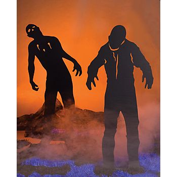 Zombie Silhouettes - Includes pics I can use to make life size zombies. Halloween Parade Float, Zombie Apocalypse Party, Zombie Halloween Party, Zombie Silhouette, Zombie Prom, Halloween Party Props, Haunted House Party, Halloween House Party, Halloween Parade