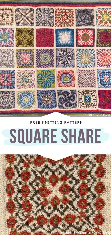 Knitting Blanket Squares Block Patterns, Knitting Granny Squares Pattern, Free Knitting Square Patterns, Knitting Patterns Squares, Knitted Quilt Squares Blanket Patterns, Knit Quilt Squares, Knitting Sampler Blanket Squares, Knit Granny Square Blanket, Blanket Squares Knitted