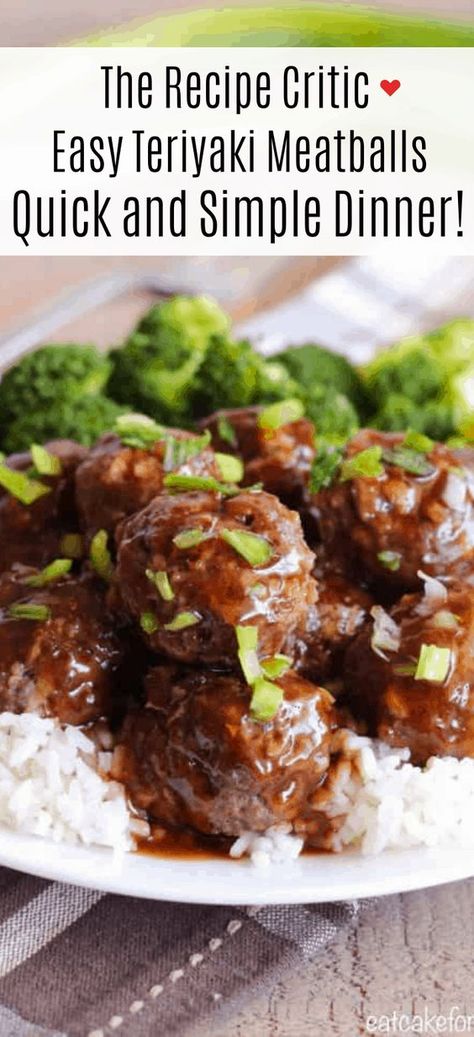 Easy Teriyaki Meatballs come together fast and make such an amazing meal with the delicious teriyaki sauce. They have a sweet and savory flavor from the teriyaki sauce coating a moist and tender meatball.  I am confident this will become a family favorite at your house like it has in mine! Hamburger Teriyaki Ground Beef, Sweet Teriyaki Meatballs, Teriyaki Meatballs Meal, Meatball Dinners Healthy, Teriyaki Beef Meatballs, Teriyaki Meatballs And Noodles, Sticky Teriyaki Meatballs, Healthy Teriyaki Meatballs, Terriaki Meatball Recipes