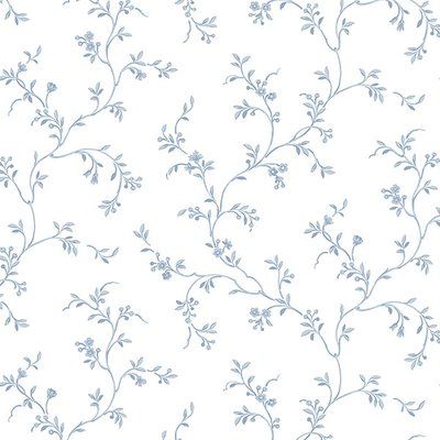 Norwall Wallcoverings Inc Pretty Prints IV 32.7' x 20.5" Allison's Trail Wallpaper Color: Navy Wallpaper Vinyl, 5 Wallpaper, Go Wallpaper, 4 Wallpaper, Manhattan Comfort, Wallpaper Calculator, Floral Vine, Pretty Prints, Floral Color