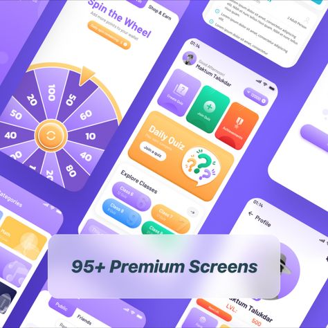 QuizKwik-Trivia & Quiz App UI Element Quiz App Ui, Email Newsletter Template, Trivia Quiz, Ui Elements, App Ui, Trivia