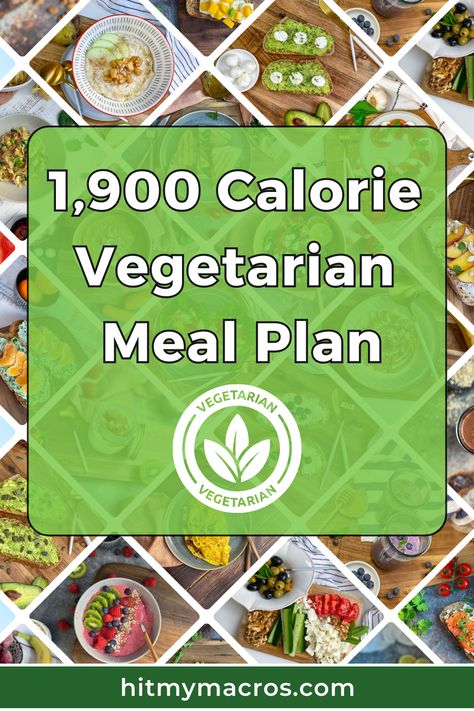 Pin graphic showcasing a variety of enticing vegetarian dishes including colorful salads, legume-based meals, and fruit smoothies, with prominent text overlay stating "1,900 Calorie Vegetarian Meal Plan." The graphic emphasizes the plan's focus on balanced, high-protein vegetarian meals for healthy weight loss and weight maintenance. 1200 Calorie Vegetarian Diet Meal Plans, 1000 Calorie Vegetarian Meal Plan, Vegetarian Calorie Deficit Meal Plan, 1200 Calorie Diet Meal Plans High Protein, Calorie Deficit Meals Vegetarian, Vegetarian Calorie Deficit, 1200 Calorie Vegetarian Meal Plan, Calorie Deficit Meal Plan Vegetarian, 1000 Calorie Meal Plan