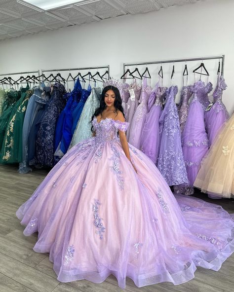 ✨New in store✨ Also available to order in Sea mist and Royal blue . . . . . . #misquinceaños #misxvaños #mis15años #princesabymoncheri Tangled Quince, Mariachi Quinceanera Dress, Quincenera Dress, Lilac Ball Gown, Lavender Quinceanera Dresses, Lavender Quinceanera, Aliexpress Dresses, Ball Gown Quinceanera Dresses, Neon Prom Dresses