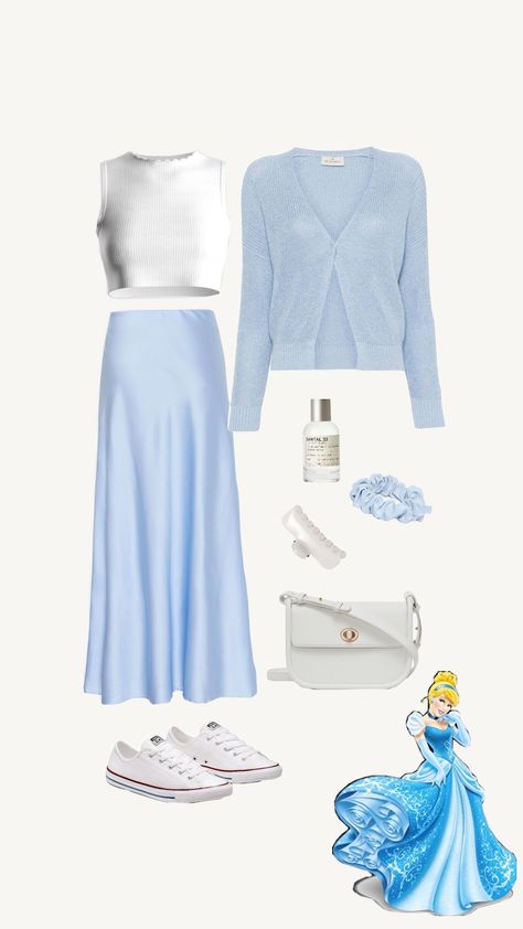 #princess #fashion #fashioninspo #clothes #ootd #inspo #cinderella Cinderella Outfit Ideas Casual, Disney Princess Casual Outfits, Disney Princess Inspired Outfits Casual, Modern Cinderella Outfit, Princess Aesthetic Outfits, Disney Princess Inspired Outfits, Cinderella Outfit, Princess Inspired Outfits, Princess Fashion