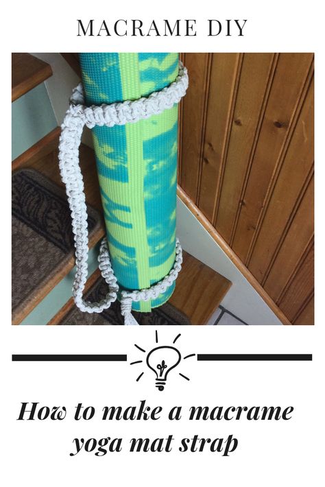 DIY instructions for a beautiful and functional macrame yoga mat strap. Macrame Yoga Strap Diy, Macrame Yoga Mat Strap Diy Tutorial, Diy Yoga Strap, Macrame Yoga Mat Strap Tutorial, Macrame Yoga Mat Strap Diy, Yoga Mat Strap Diy, Functional Macrame, Macrame Accessories, Yoga Mat Holder