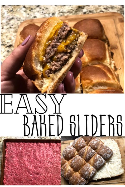 Oven Sliders, Sliders Recipes Hamburger, Baked Sliders, Oven Burgers, Baked Hamburgers, Hamburger Sliders, How To Cook Hamburgers, Easy Slider Recipes, Patty Recipe