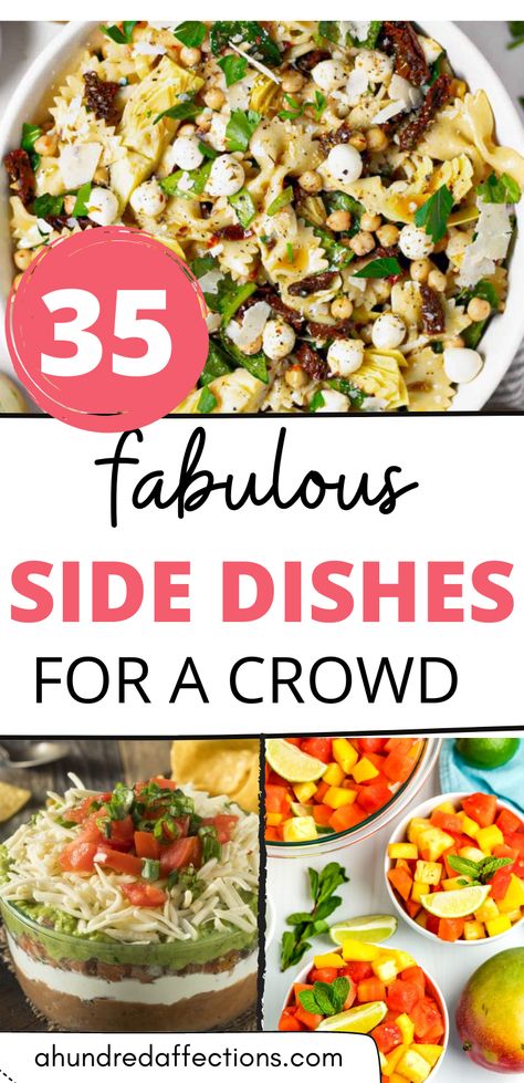 Side Dishes For Big Group, Side Dishes To Take To A Party, Party Food Sides Dishes, Side Dish For Parties, Best Party Side Dishes, Dishes To Share At A Party, Best Sides For Potluck, Sides For Big Groups, Side Salad Recipes For Party