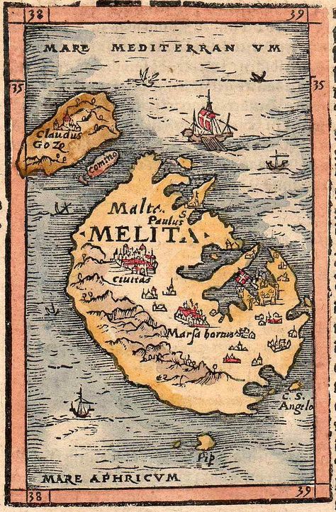 Malta Map, Map Projects, Drawn Map, Island Map, Ancient Maps, Old Maps, Treasure Maps, Wallpaper Vintage, Fantasy Map