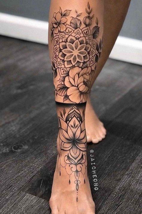 Calf Sleeves Tattoo, Lower Leg Tattoos Women, Calf Tattoos For Women, Sock Tattoo, Robin Tattoo, Lower Leg Tattoos, Shin Tattoo, Full Leg Tattoos, Ankle Tattoos For Women