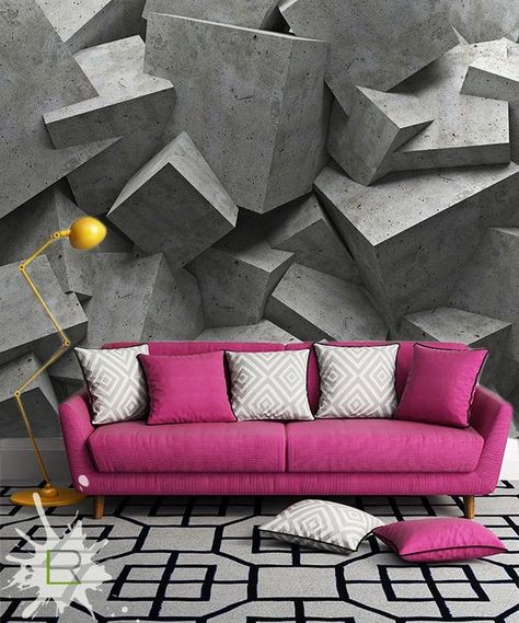 3D wall stickers 3d Wall Painting, 3d Wall Murals, 3d Wall Decor, Wall Paint Designs, Colour Pop, 3d Wall Panels, Mural Painting, Wall Deco, 3d Wall