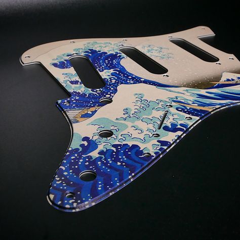 All of STORMGUITAR's Products are made to order. STORMGUITAR starts customization process from the moment of taking order. Please understand that we need to take some time to work on it. But we never compromise on quality and detail. Custom Printed guitar pickguard. -High Quality Printing -No scratch [The Great Wave Off Kanagawa for Fender Strat Style] -Pickguard : STORMGUITAR (Made in Korea) -Strat Style Modern 11hole / '60s 11hole / '50s 8hole -Color : 3-ply Aged White (WBW) -Thickness : 2.4t Ibanez Rg, Fender Japan, Fender Precision Bass, Ibanez Guitars, Fender Strat, American Ultra, Custom Pickguard, American Series, The Great Wave