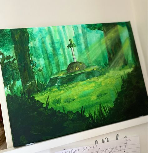 #botw #legendofzelda Zelda Art Painting, Zelda Painting Ideas, Legend Of Zelda Painting, Zelda Painting, Zelda Art, Marker Drawing, The Master, Legend Of Zelda, Painting Ideas