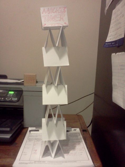 Paper Tower - Class Team Project: who can build the tallest tower? (Use with Tower of Pisa info!) Paper Tower, Handprint Christmas, Heart Craft, Reindeer Craft, Christmas Crafts For Toddlers, Christmas Crafts For Kids To Make, Craft Christmas, Holiday Crafts For Kids, Christmas Tree Crafts