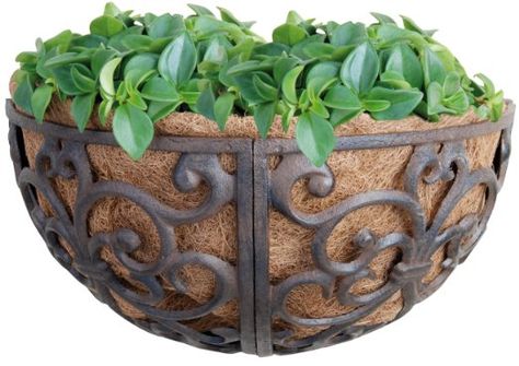 Amazon.com: Esschert Design USA BPH27 Cast Iron Hayrack Basket Planter, 14-Inch: Patio, Lawn & Garden Pot Gantung, Metal Wall Planters, Vertical Wall Planters, Plant Ties, Rectangular Planters, Hanging Plant Holder, Basket Planters, Plant Basket, Hanging Flowers