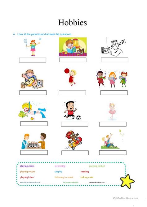 Hobbies - English ESL Worksheets for distance learning and physical classrooms Easy Hobbies, Making Money Teens, Free Time Activities, English Ideas, Hobbies To Take Up, Simple Present, Hobby Lobby Christmas, Hobbies For Kids, Finding A Hobby