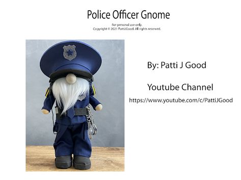 DIY Police gnome - Google Drive Police Gnome, Gnome Diy, Police Hat, Name Folder, Gnomes Diy, Diy Gnomes, Police Officer, Riding Helmets, Google Drive